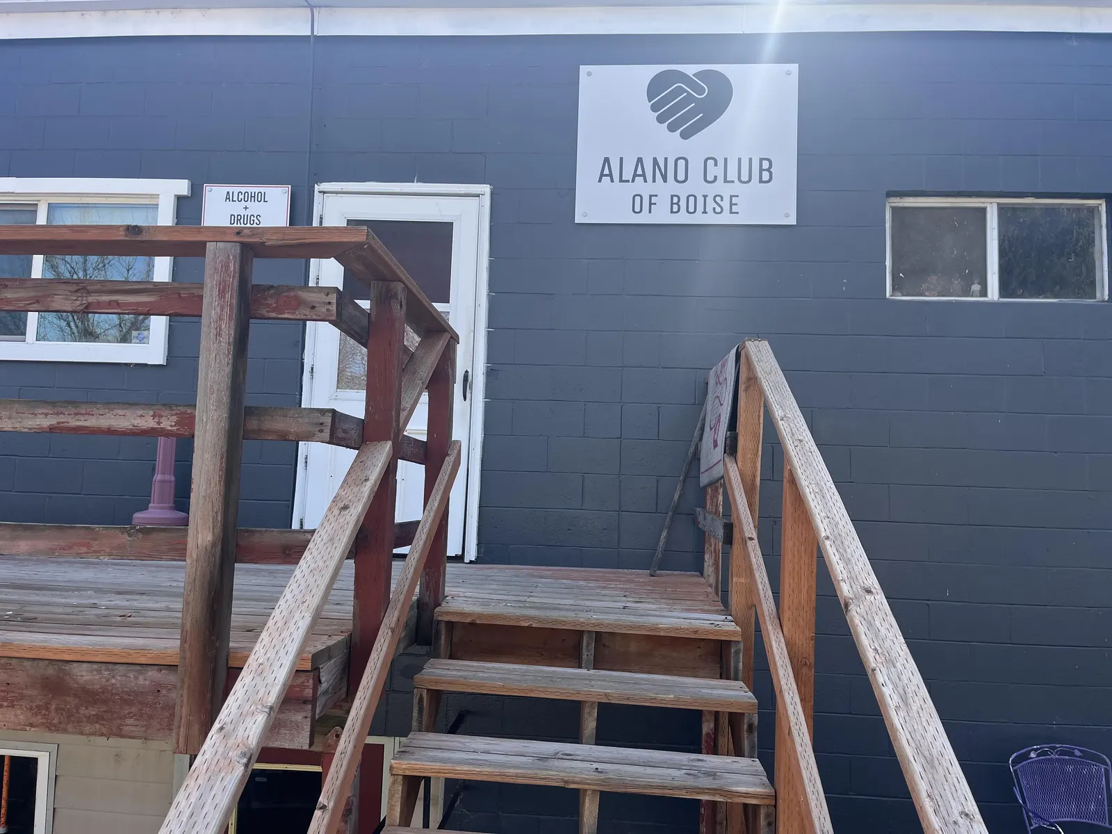 Our sign going up